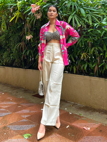 Printed Cotton Pink Shirt