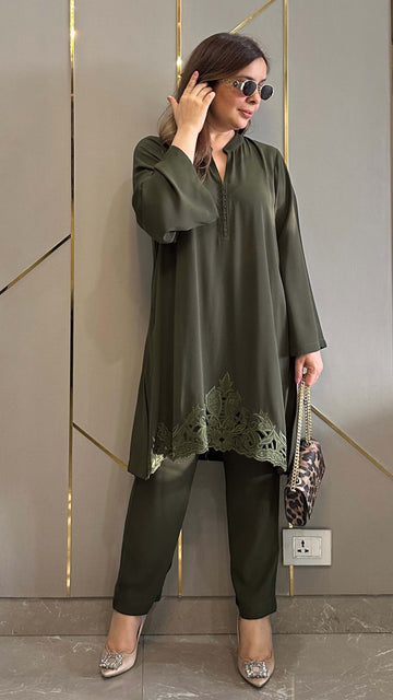 Olive Green - Zoya Co-ord Set