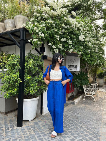 Hot Blue Coord Set Pants