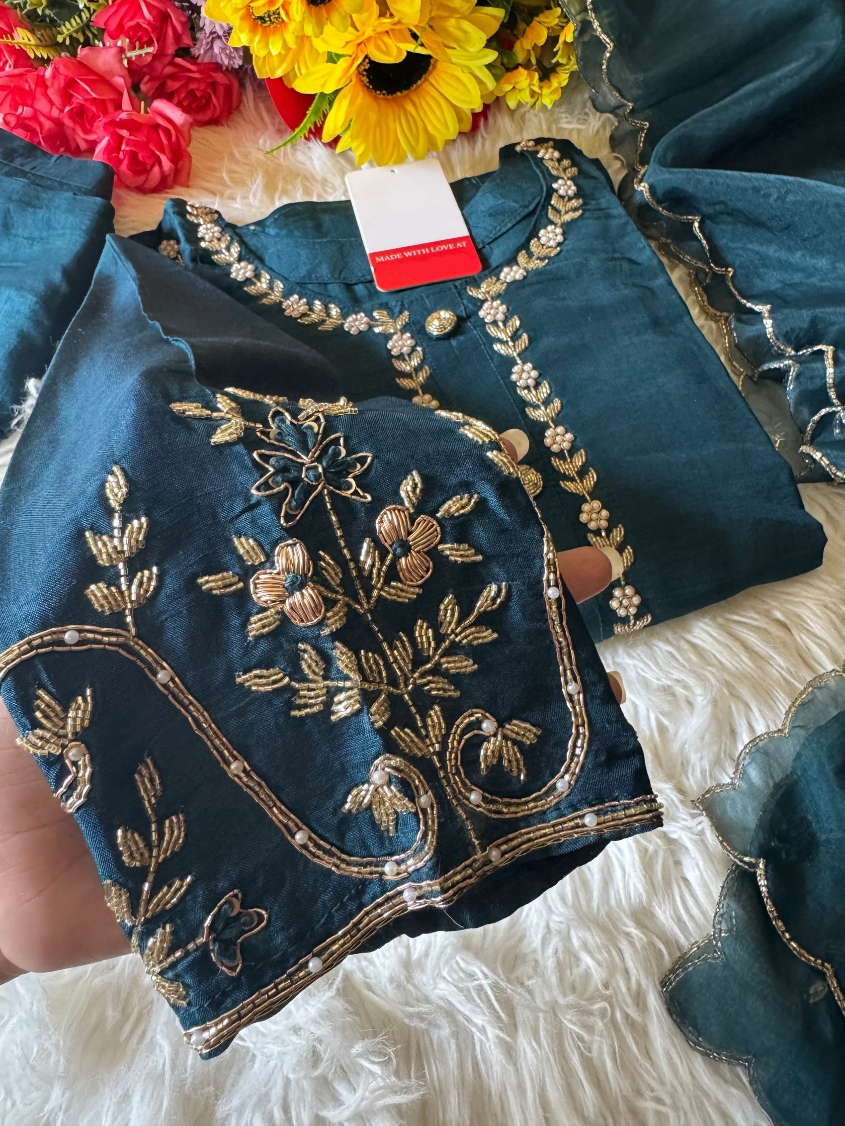 Embroidered kurta Bottom with dupatta