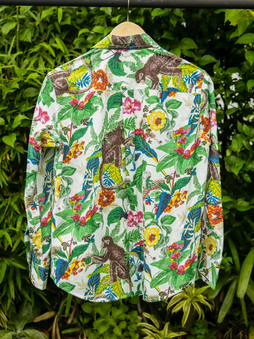 Printed Cotton Green Shirt