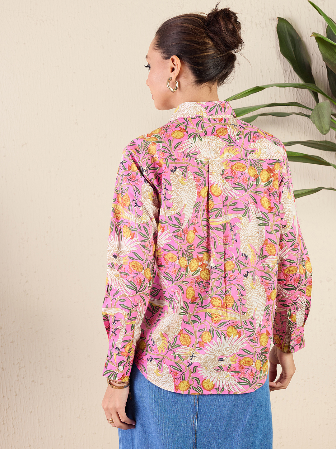 Printed Cotton Pink Shirt