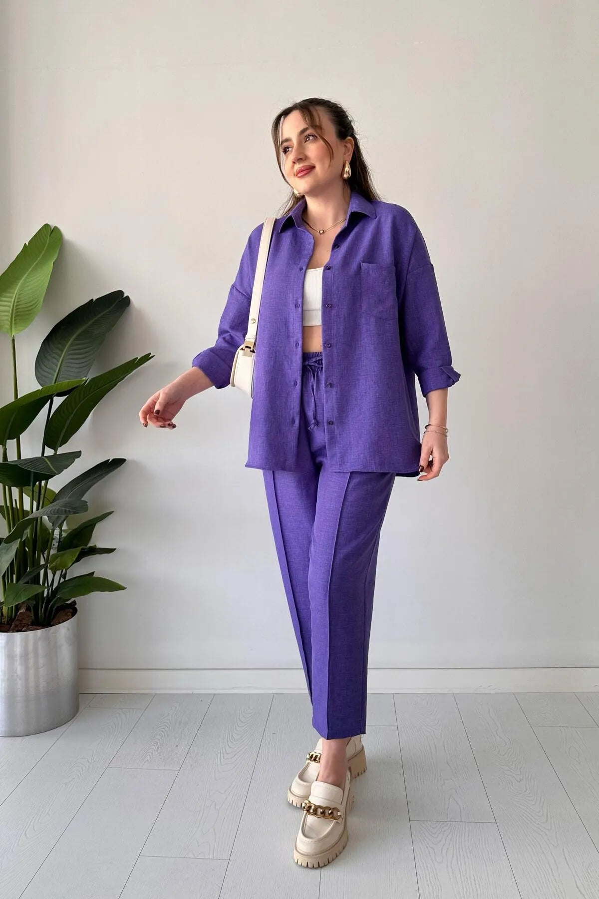 Purple - Women’s Light Irish Cord Set
