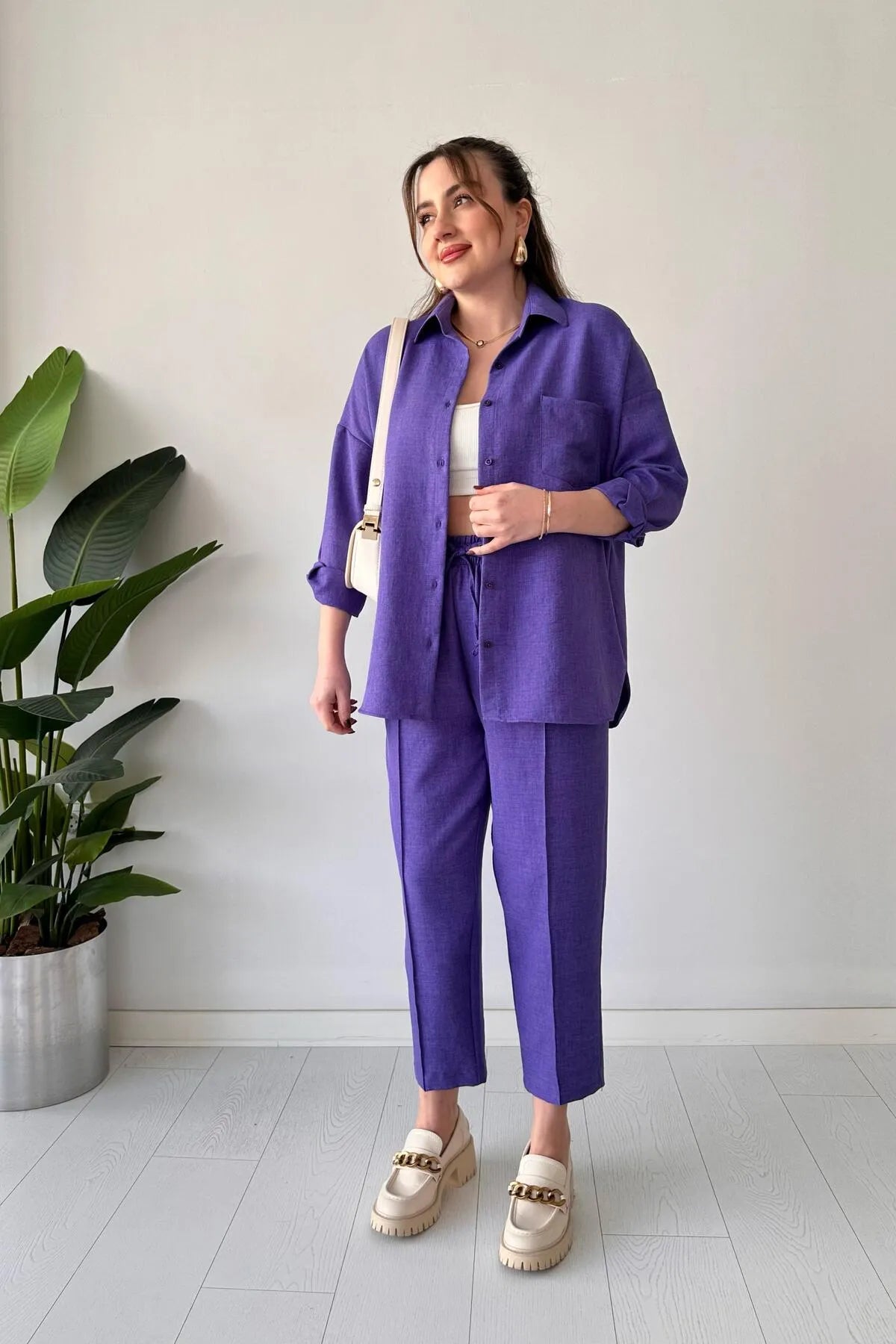 Purple - Women’s Light Irish Cord Set