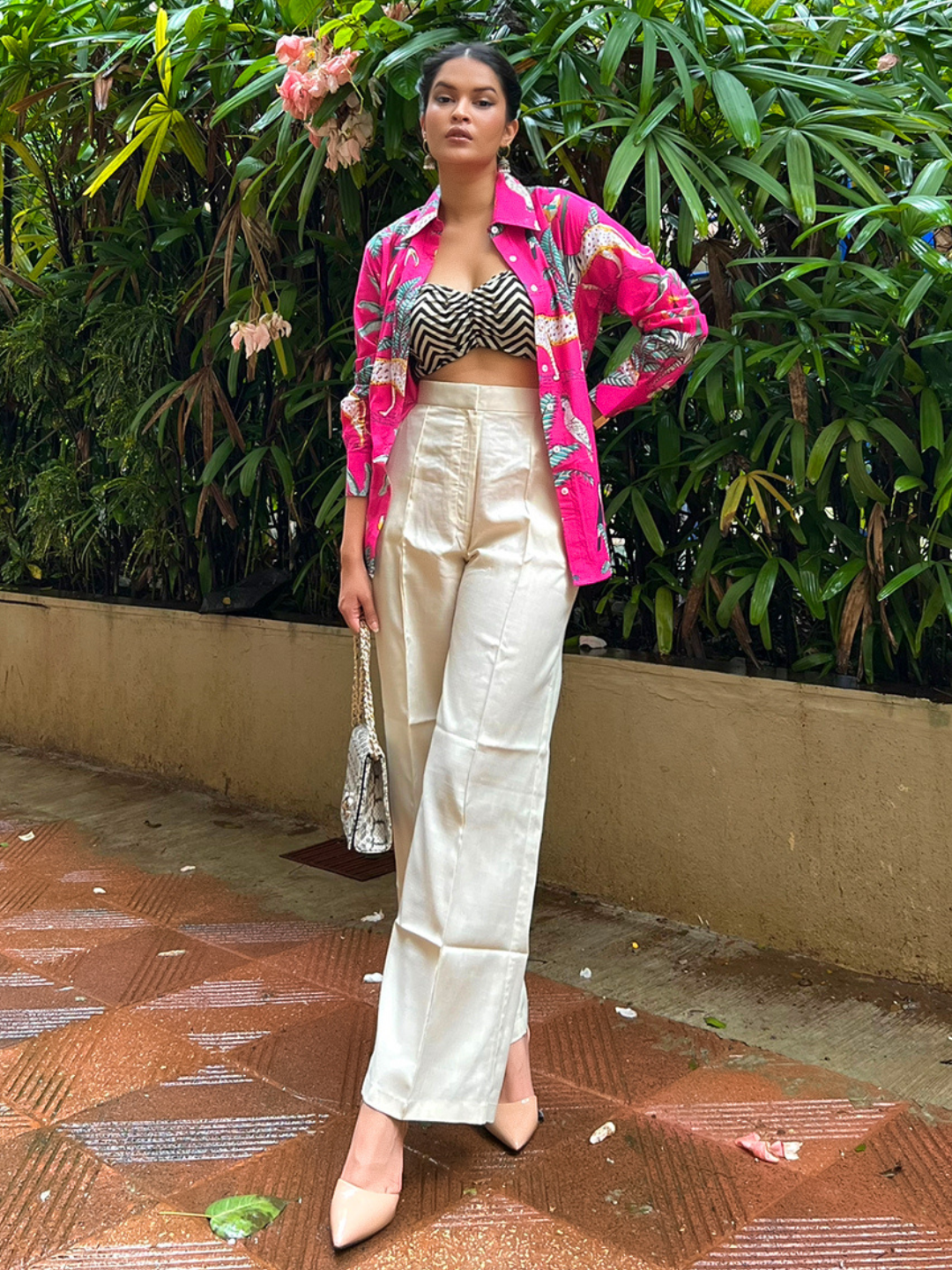 Printed Cotton Pink Shirt