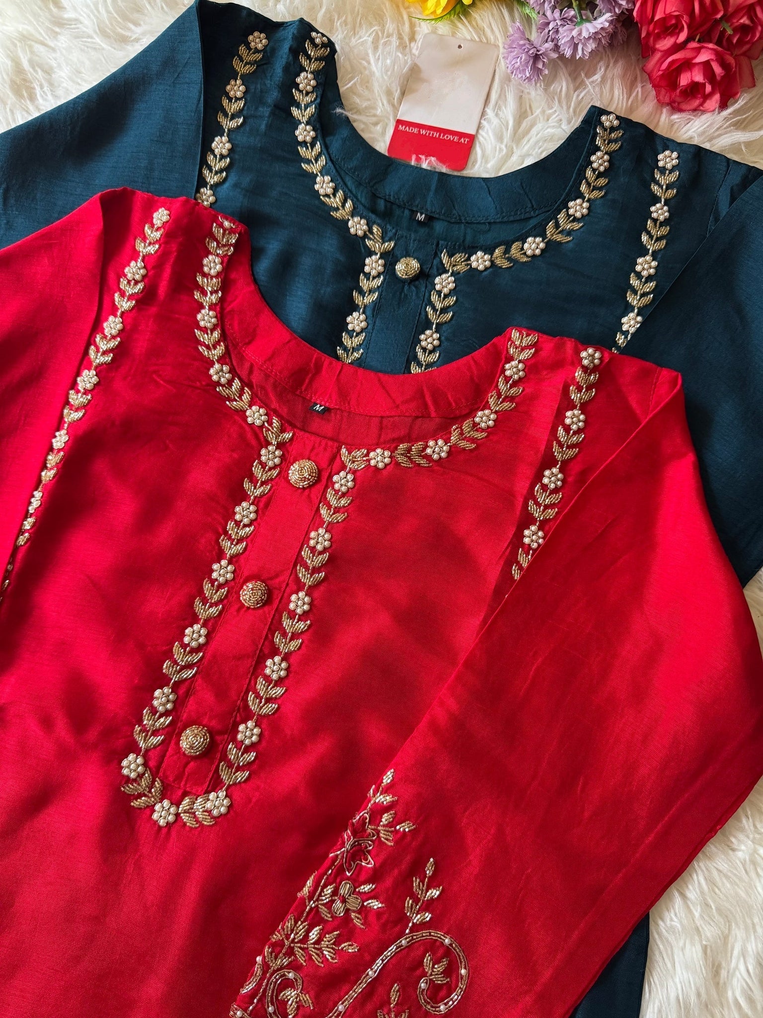 Embroidered kurta Bottom with dupatta