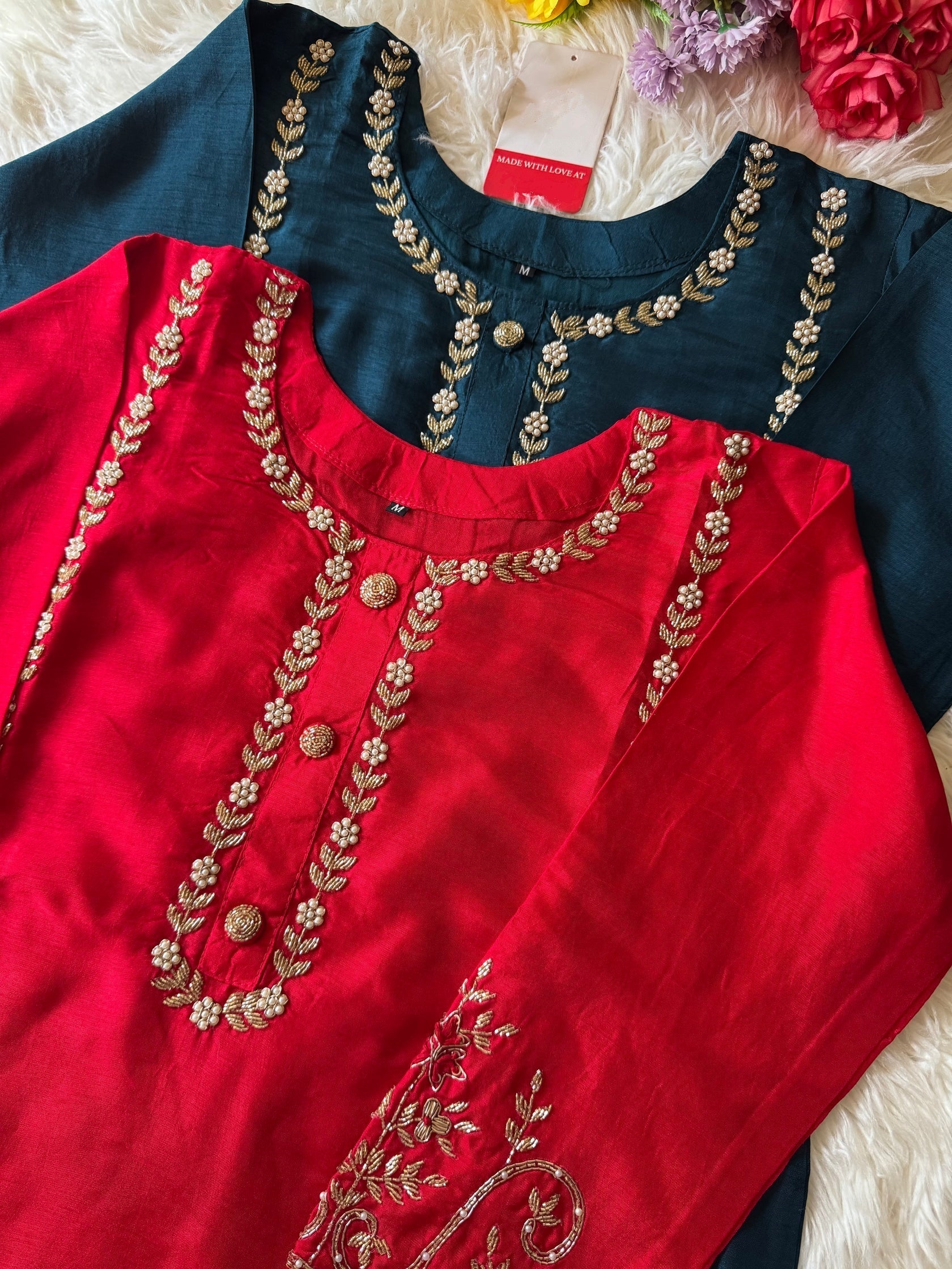 Embroidered kurta Bottom with dupatta
