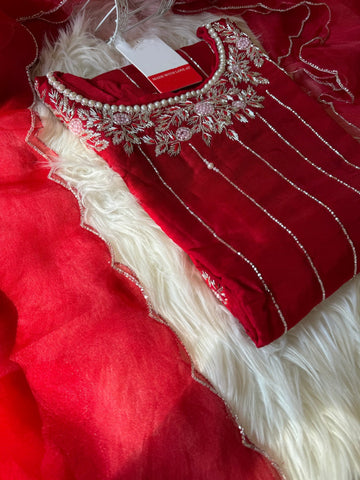 Embroidered kurta Pant with dupatta