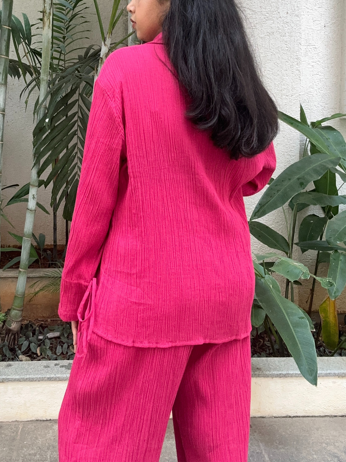 Pink - Heavy Soft Crushed Cotton Cord-Set