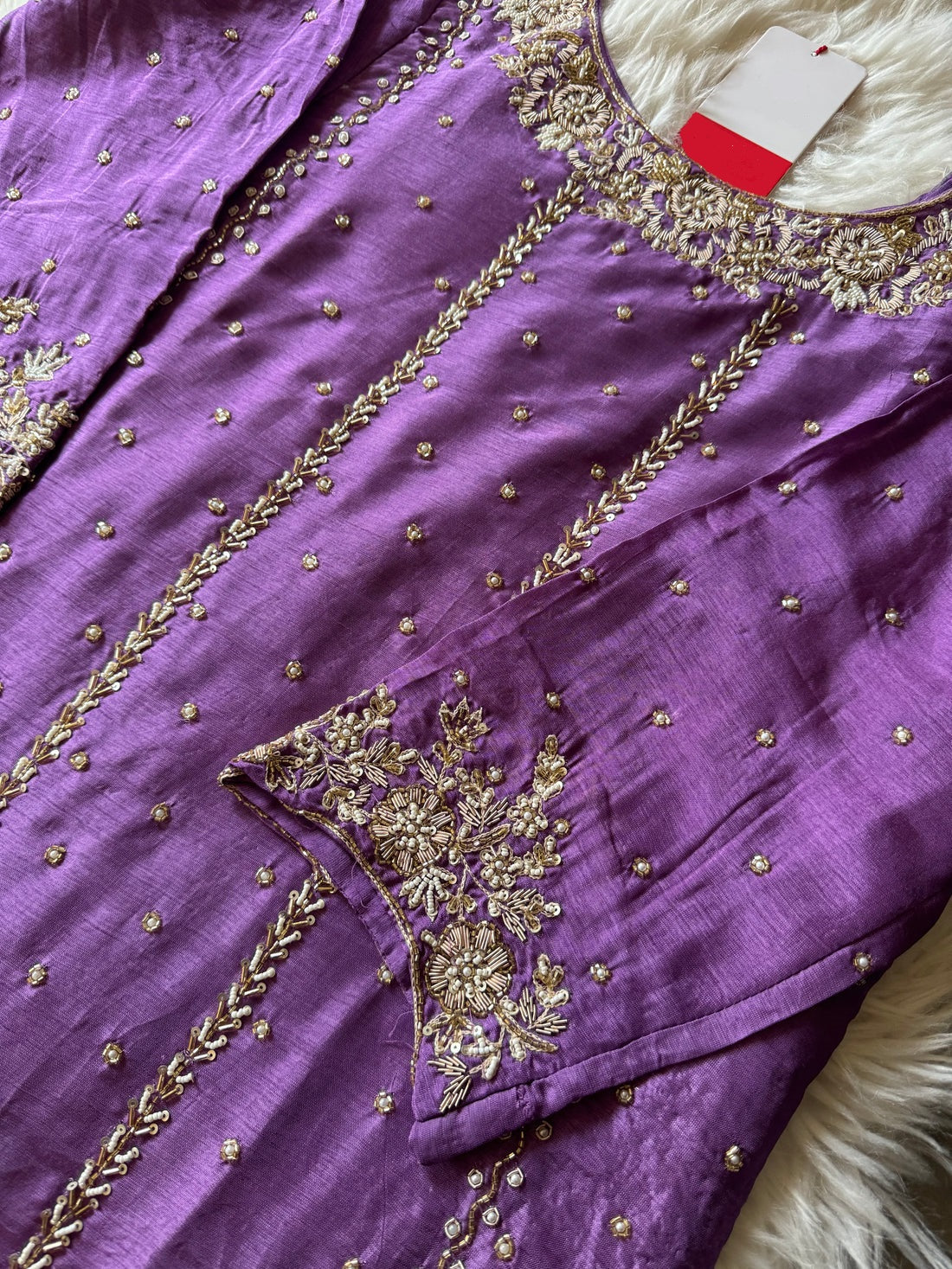 Embroidered kurta bottom with dupatta