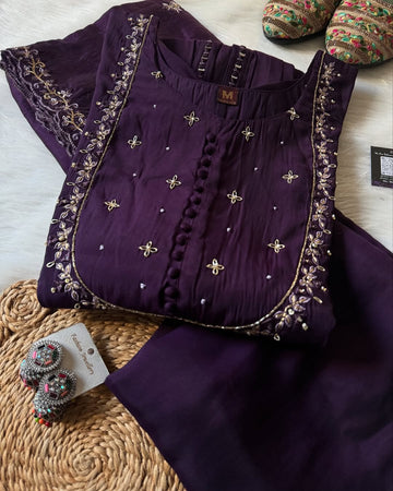 Soft Cotton Hand work kurta bottom with dupatta