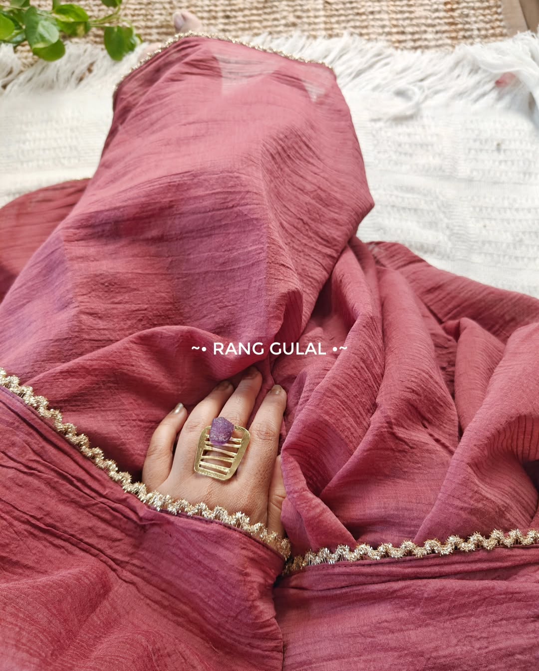 Pure Soft Mul Chanderi saree With hand Work Lace