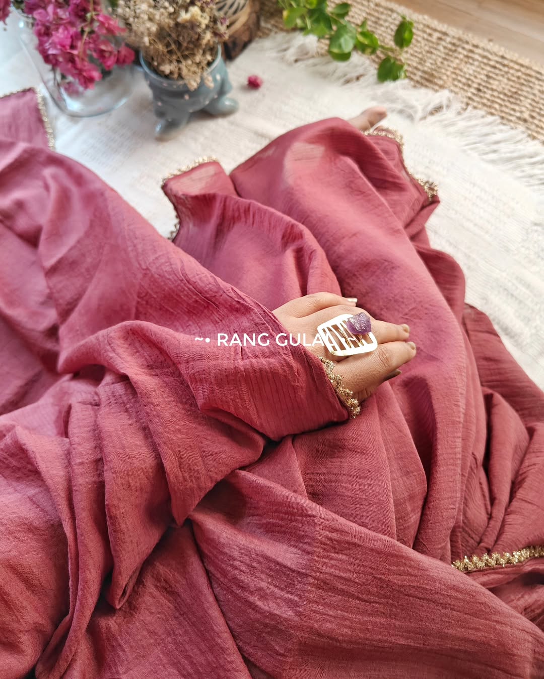 Pure Soft Mul Chanderi saree With hand Work Lace