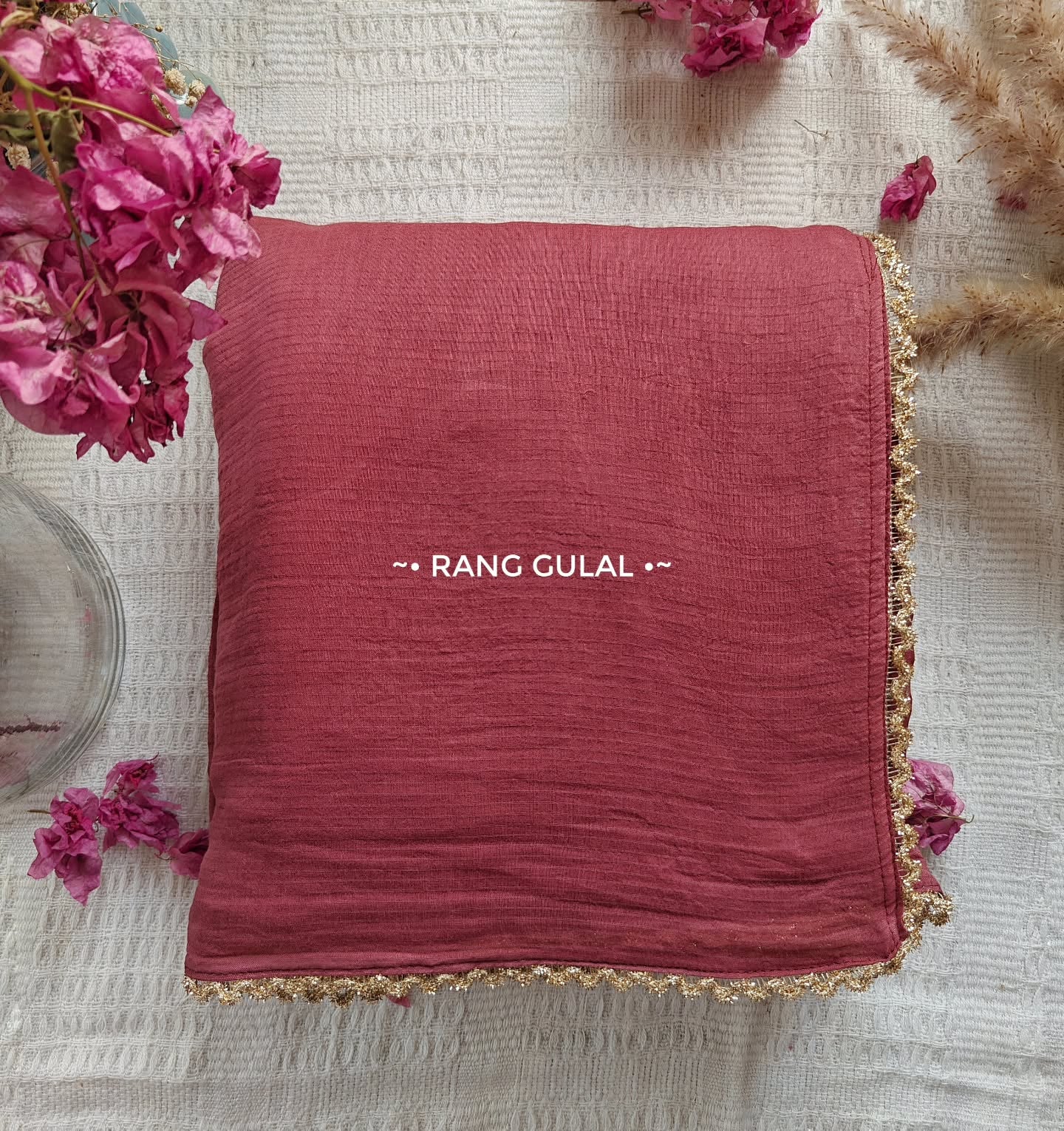 Pure Soft Mul Chanderi saree With hand Work Lace