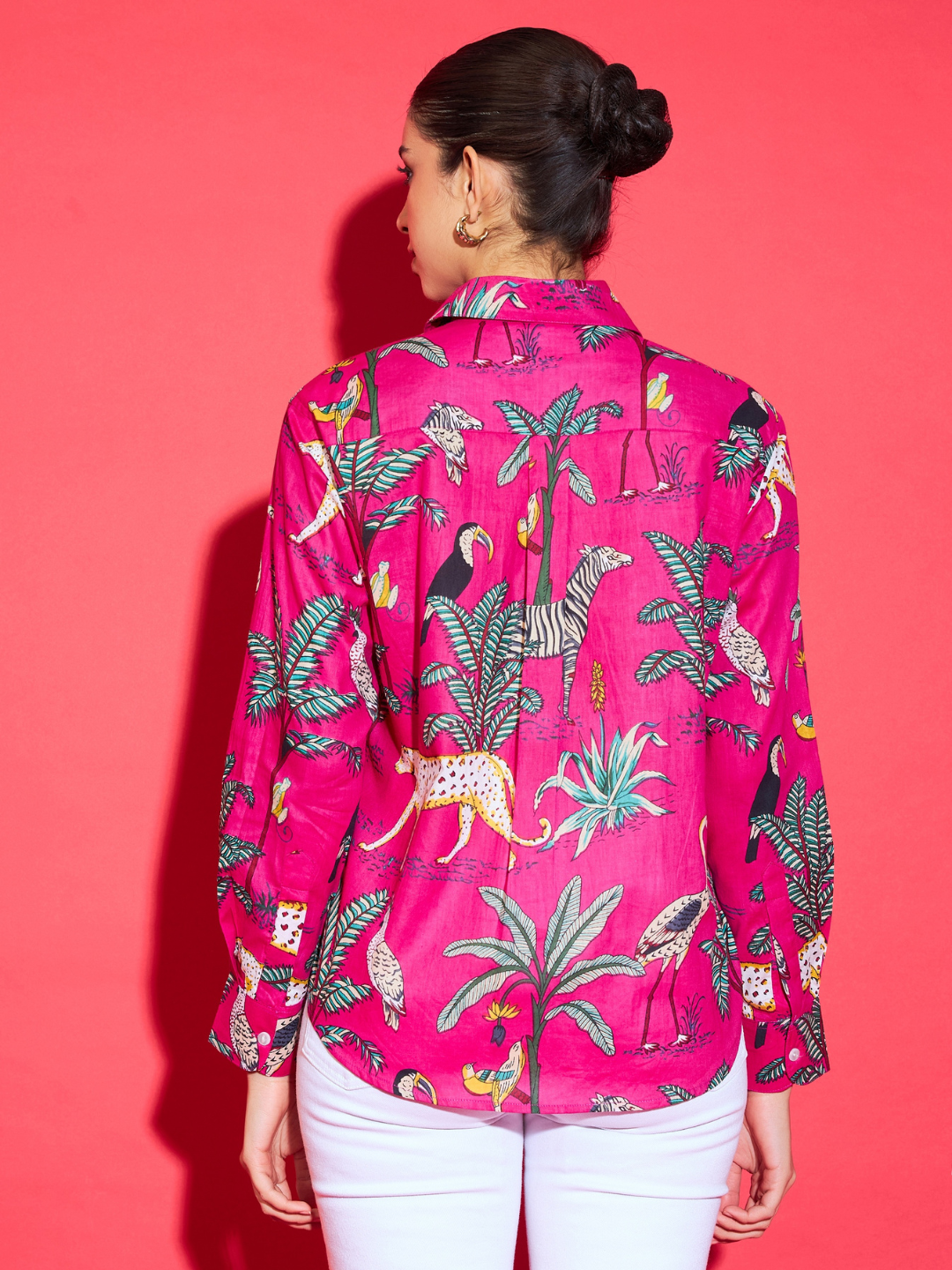 Printed Cotton Pink Shirt