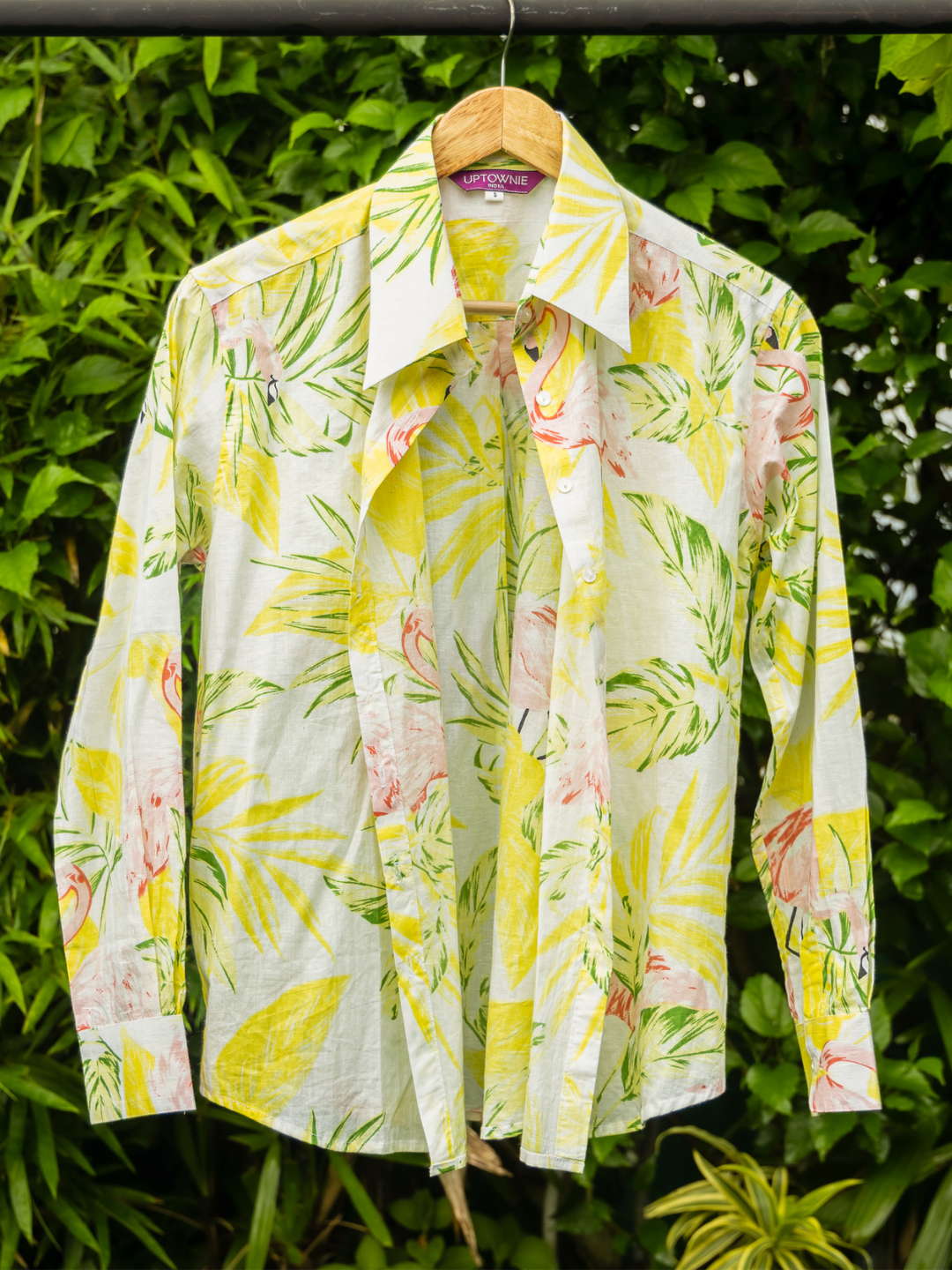 Printed Cotton Yellow Shirt