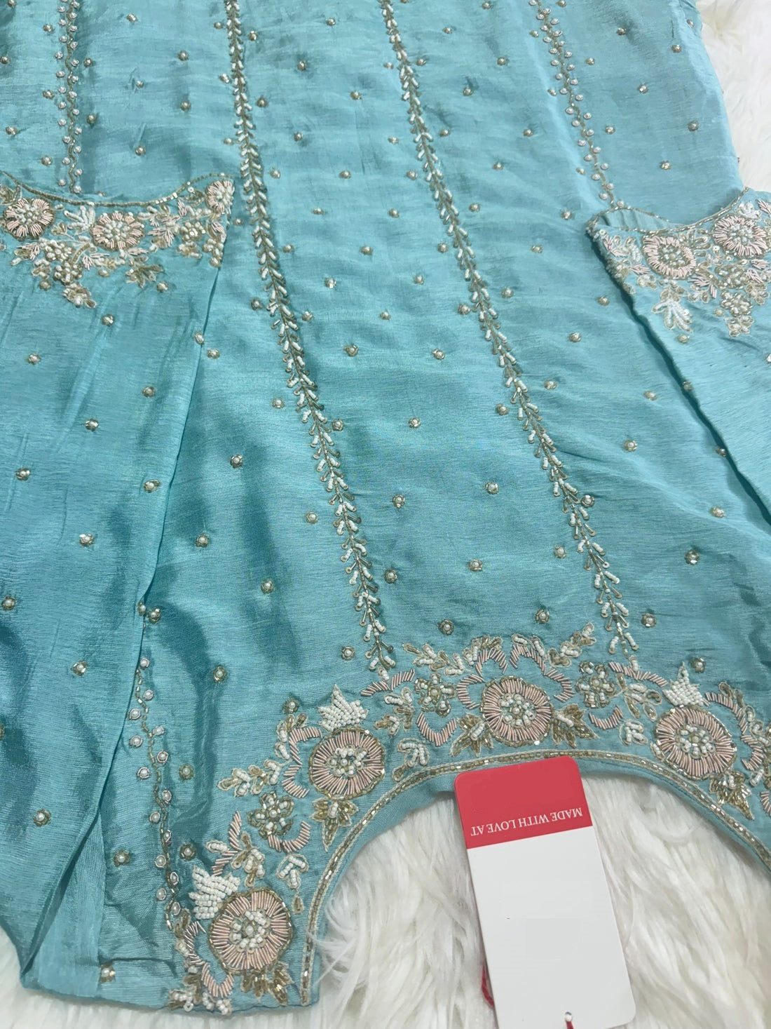 Embroidered kurta bottom with dupatta