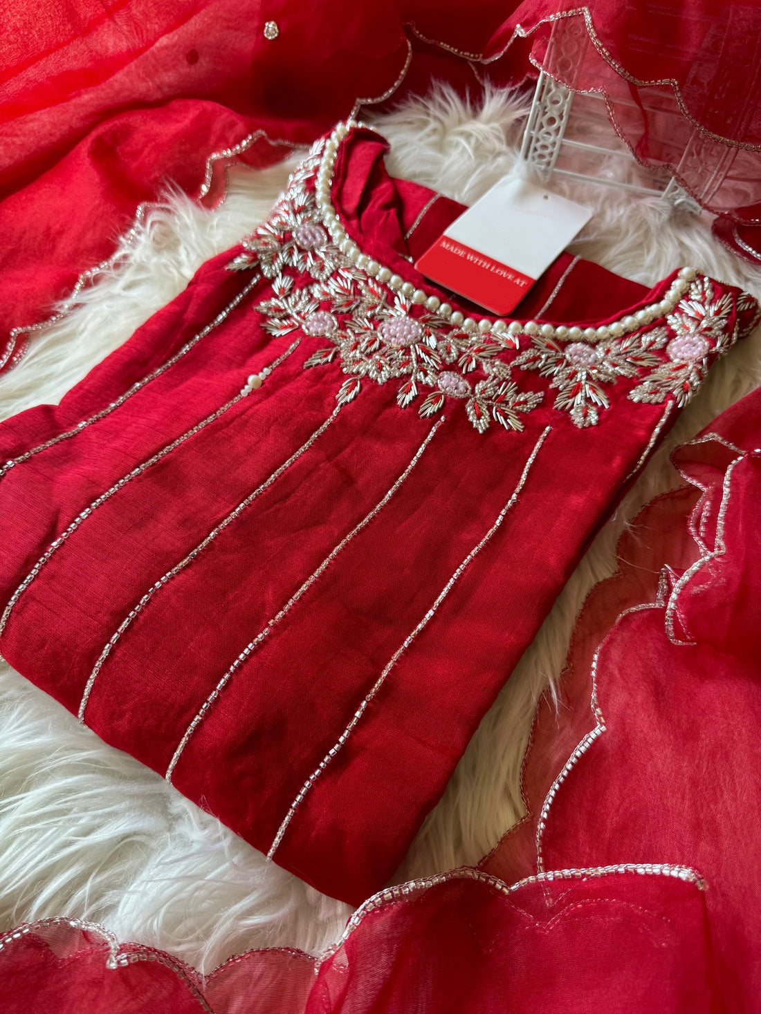 Embroidered kurta Pant with dupatta