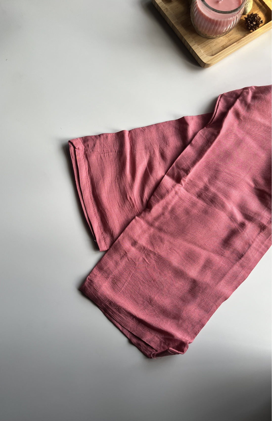 "Sandhya" Dusty Pink Tissue Silk Kurti Set