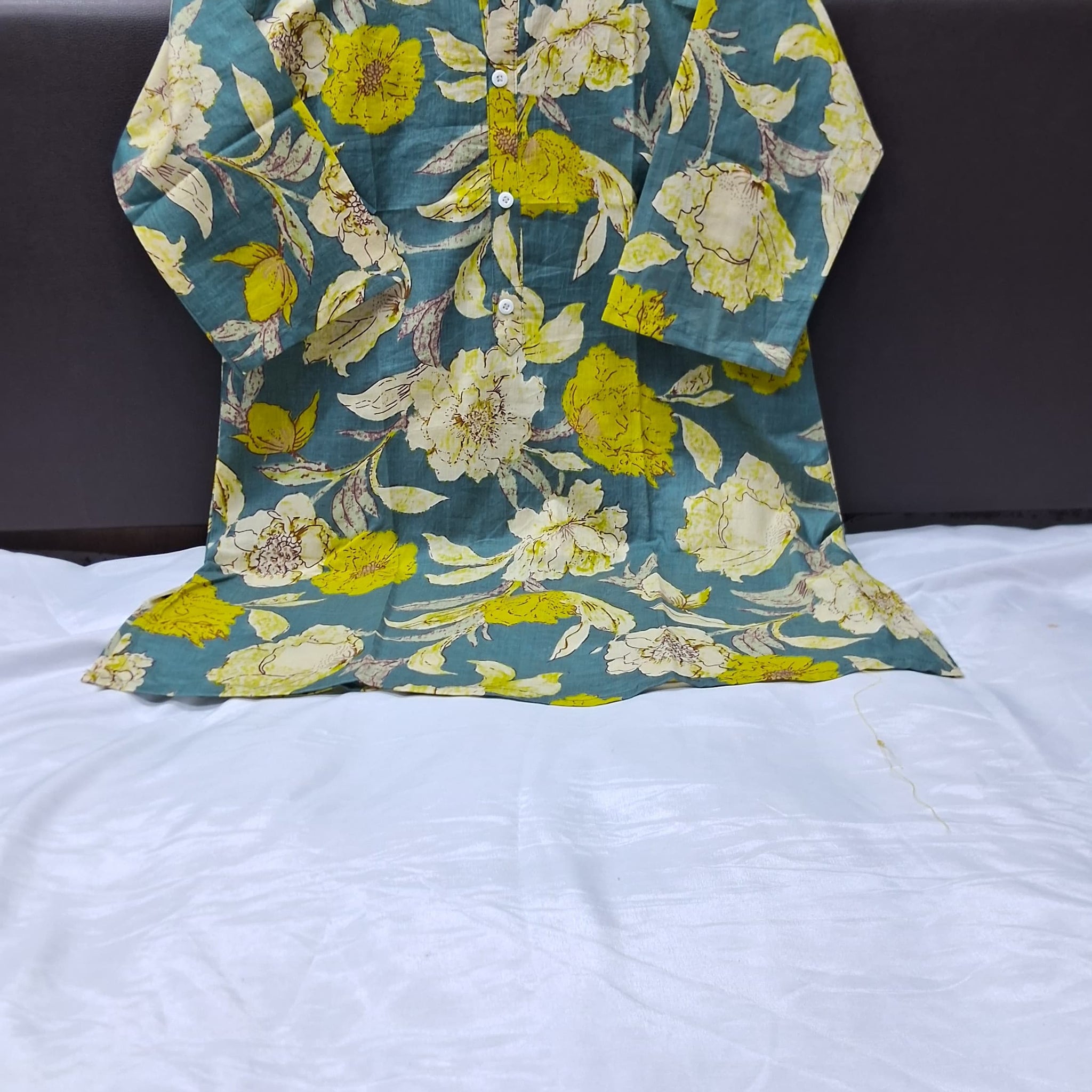 Cotton Floral Printed Short Kurti