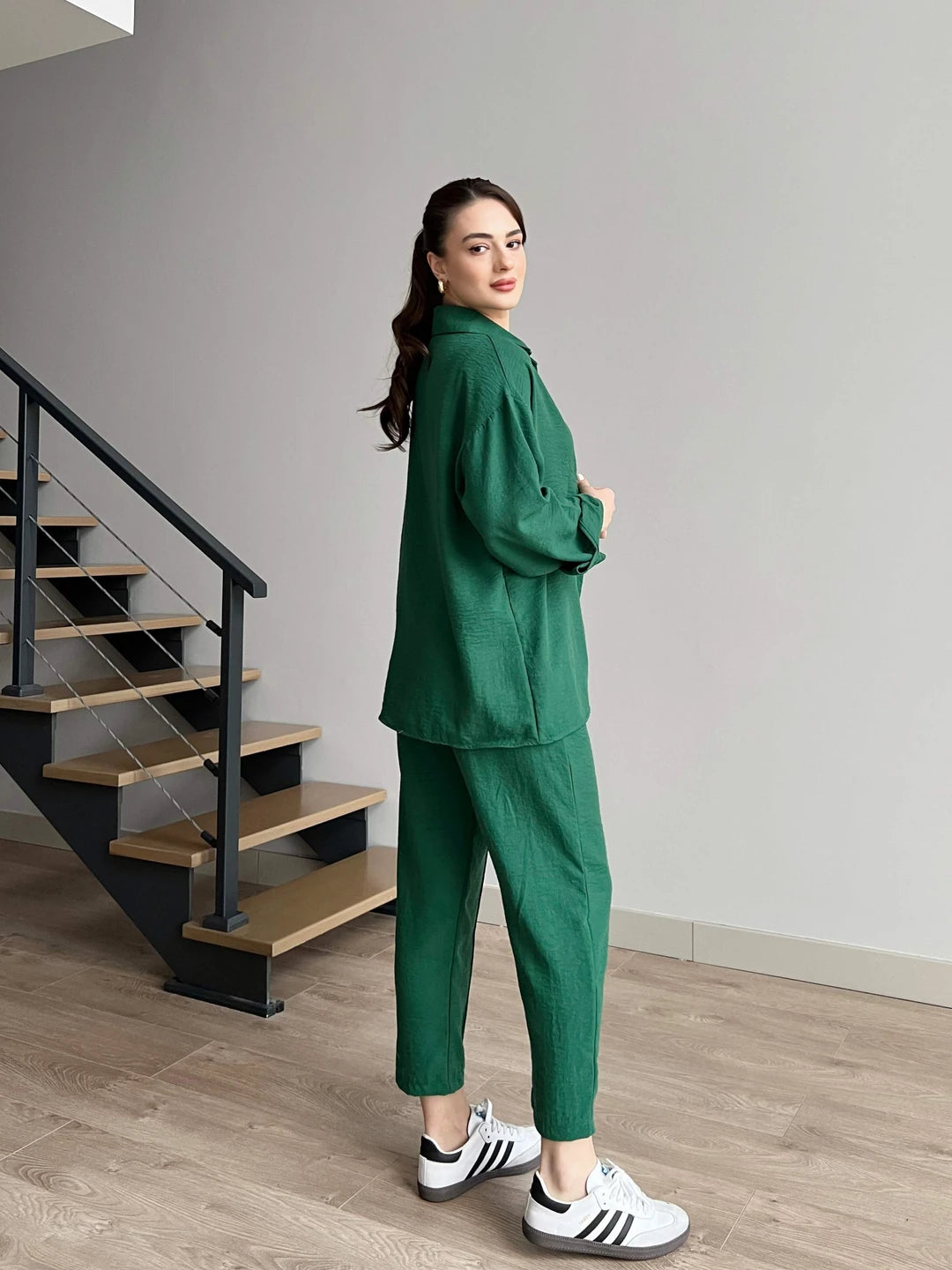 Dark Green - Women’s Light Irish Cord Set
