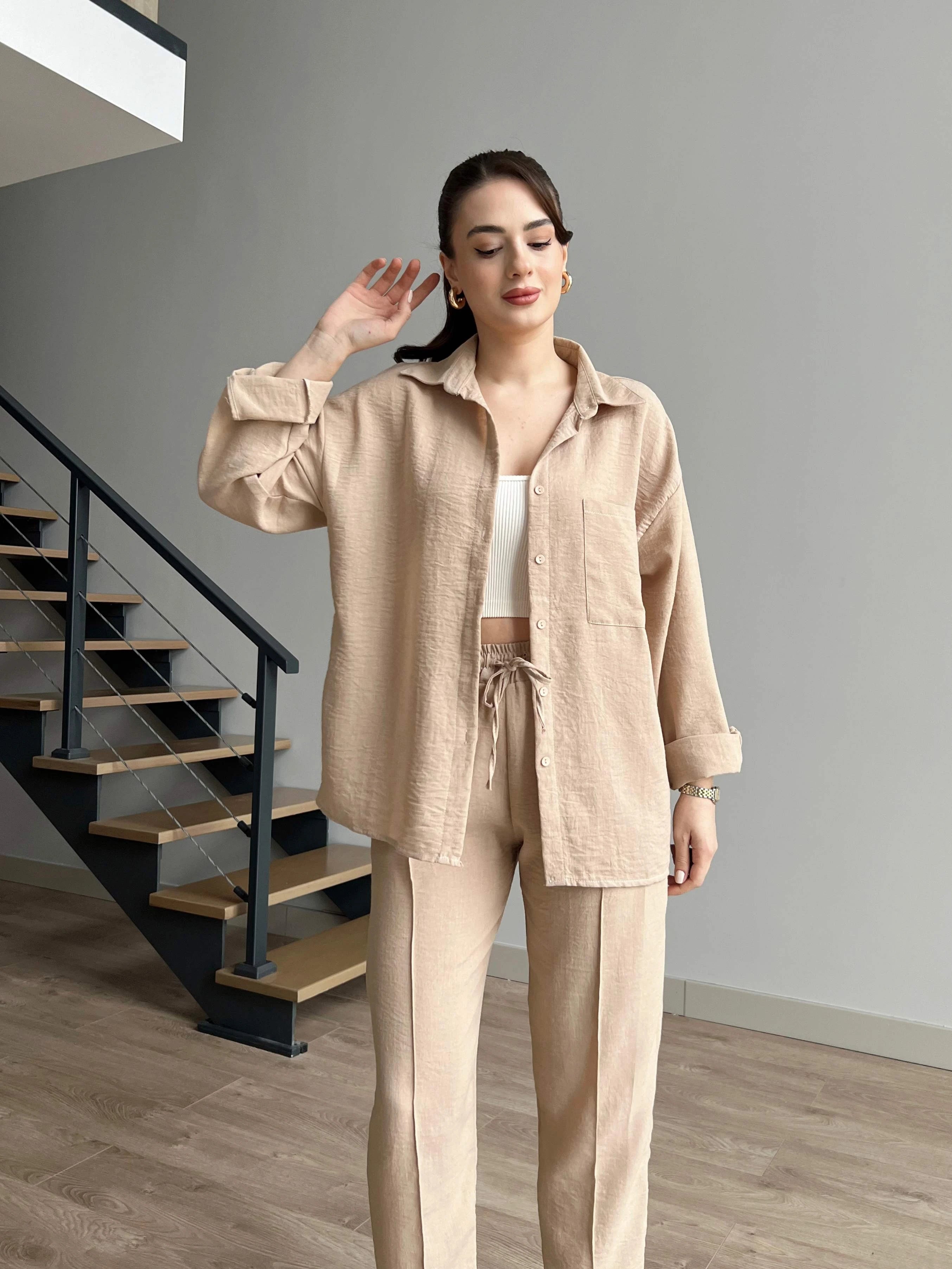 Beige - Women’s Light Irish Cord Set