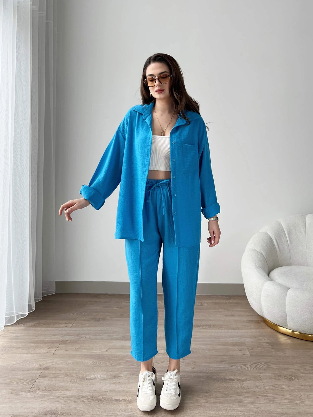 English Blue - Women’s Light Irish Cord Set