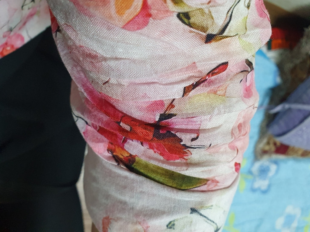 Rose Bloom Cotton Shirt – Elegant Floral Print, Full Sleeve Casual Wear
