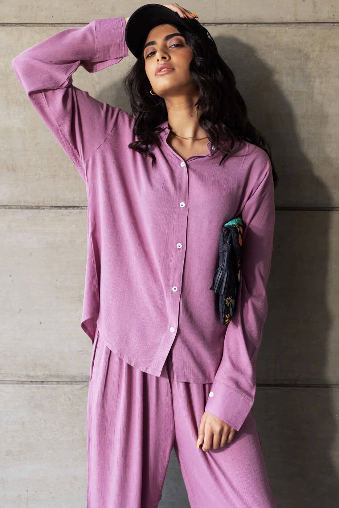 Lilac - Shirt & Pant Coord Set