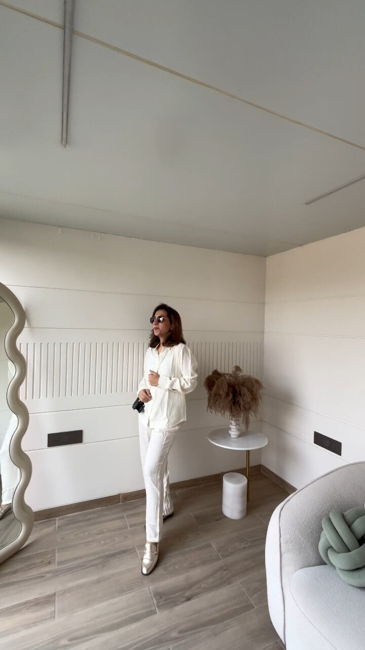 Off White - Shirt & Pant Coord Set