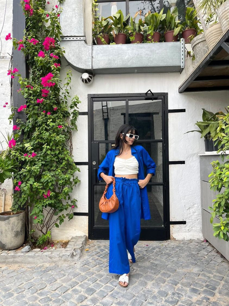 Hot Blue Coord Set Pants